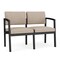 Lesro Stone (Beige) Seat, 2 Seat Sofa, 43.5 W 24.5 L 32 H, Linette Vinyl Seat, Lenox Steel Series LS2101 - alternate 1